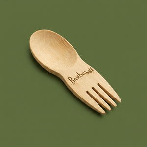 Bamboo Mini Spork Utensil