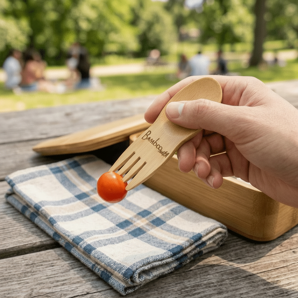 Bamboo Mini Spork Utensil