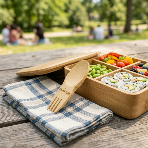 Bamboo Mini Spork Utensil