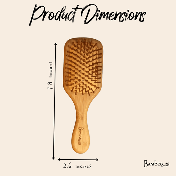 Bamboo Paddle Hair Brush | For Kids
