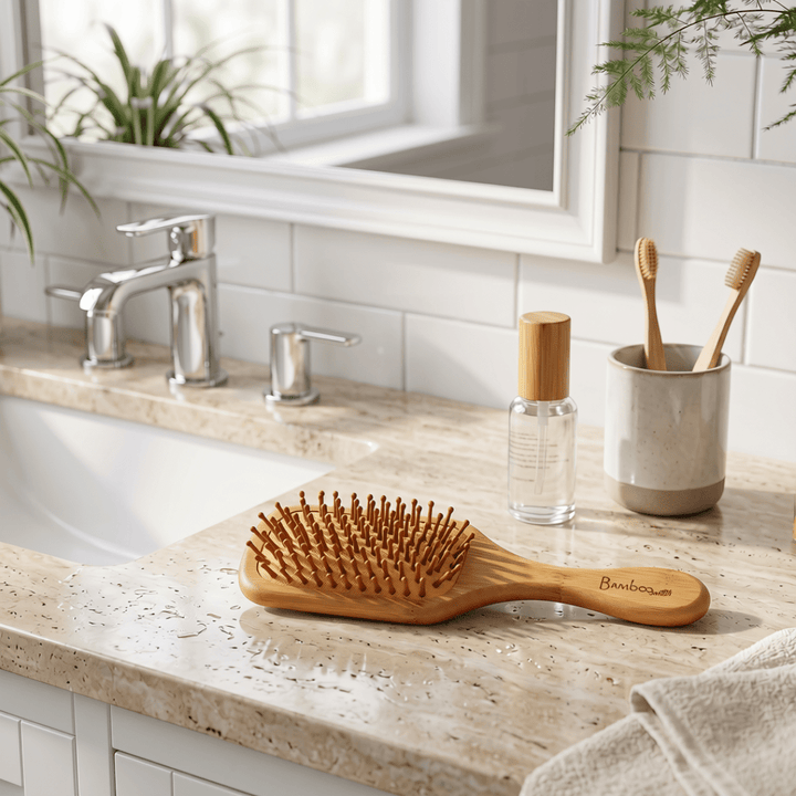 Bamboo Paddle Hair Brush | For Kids