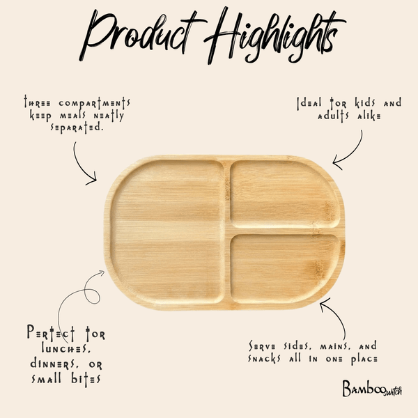 Bamboo Plate | Sectioned