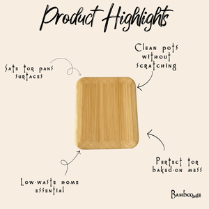 Bamboo Triangular Pot Scraper