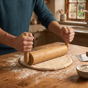 Bamboo Rolling Pin with Handles