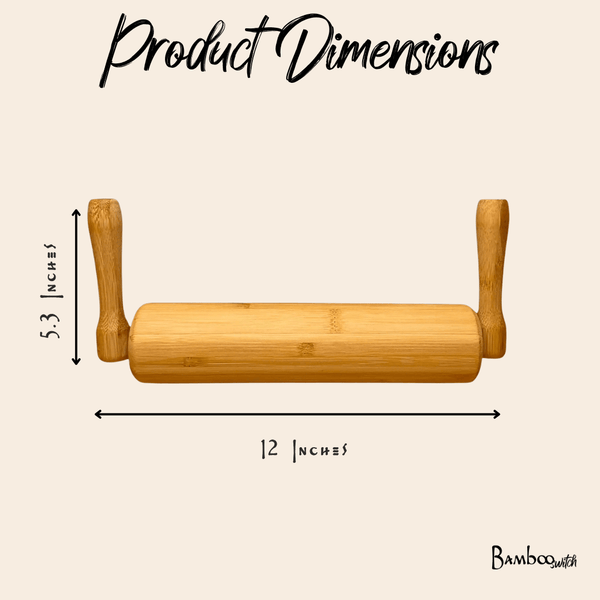 Bamboo Rolling Pin with Handles