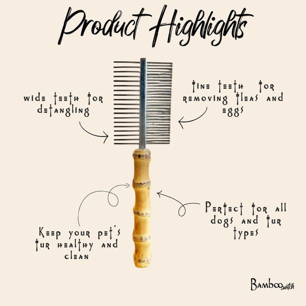 Bamboo Root Flea & Tick Comb