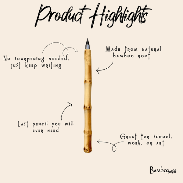 Bamboo Root Pencil | Never Ending