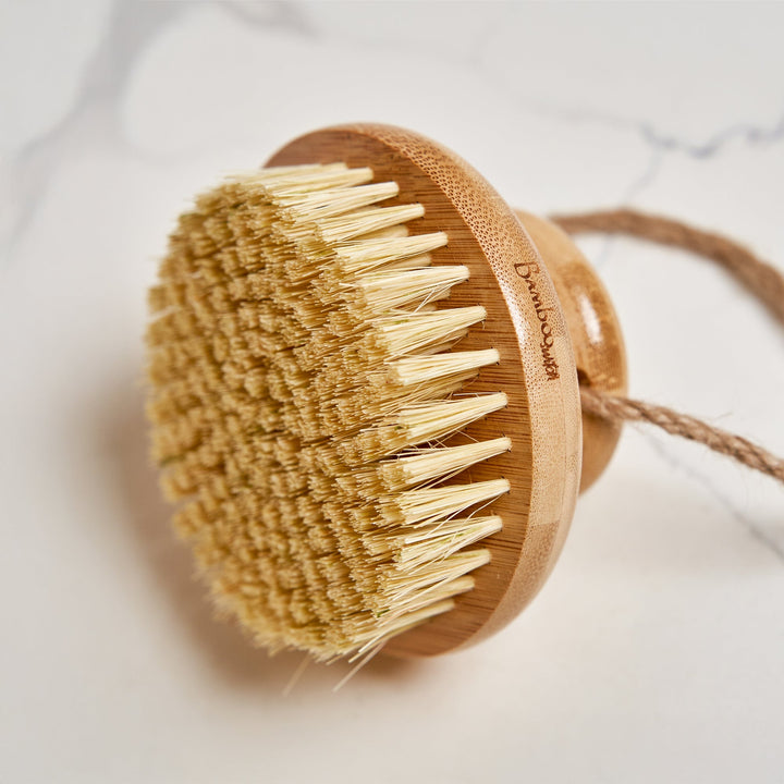 Bamboo Rounded Dry Brush with Natural Bristles