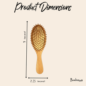 Bamboo Rounded Hair Brush | Classic Handle