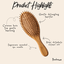 Bamboo Rounded Hair Brush | Comfort Handle