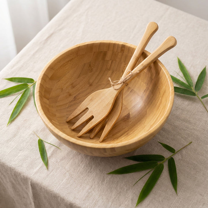 Bamboo Salad Serving Forks | Set of 2