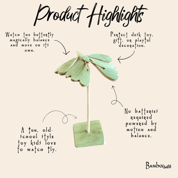 Bamboo Toy | Self-Balancing Butterfly