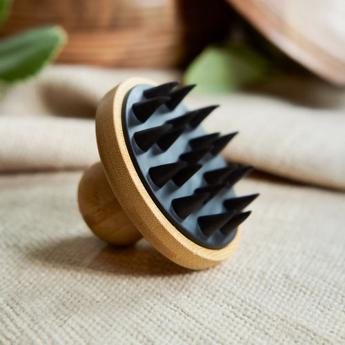Bamboo & Silicone Scalp Massage Brush