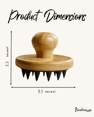 Bamboo & Silicone Scalp Massage Brush