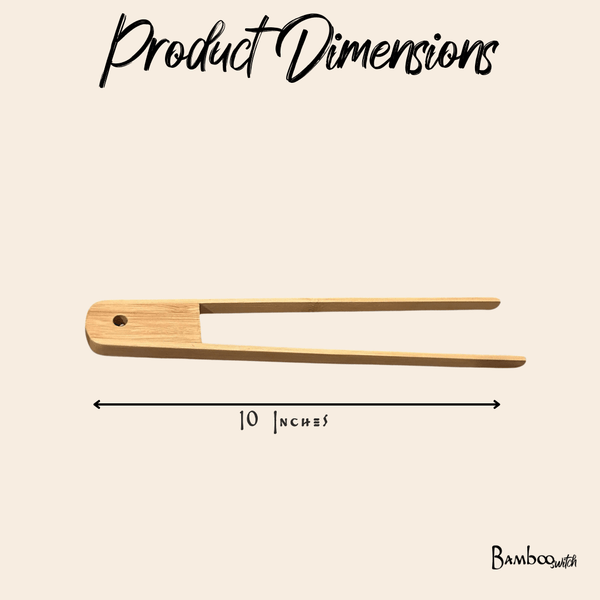 Bamboo Sleek Tong 10"