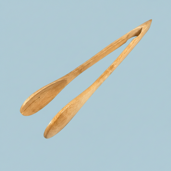 Bamboo Slotted Tongs