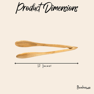 Bamboo Slotted Tongs