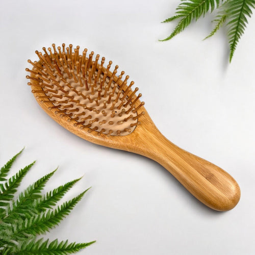 Bamboo Rounded Hair Brush | Comfort Handle