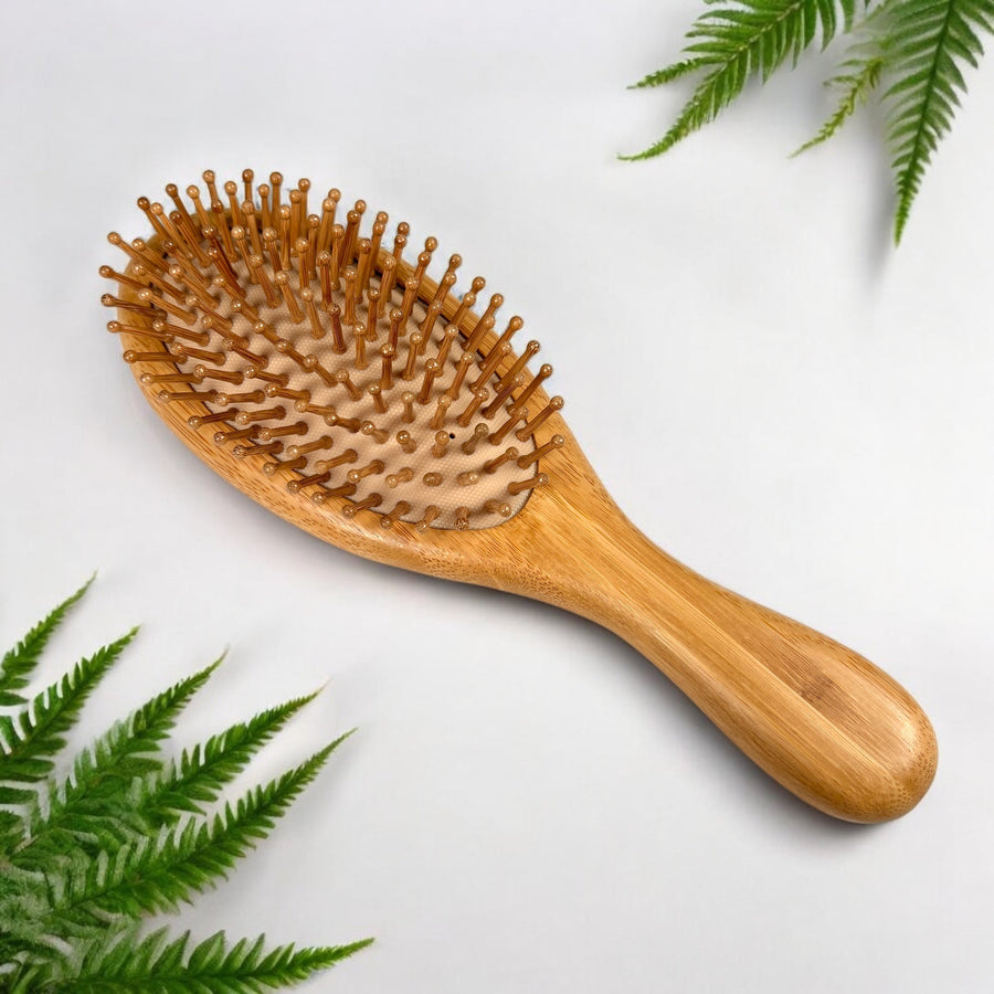 Bamboo Rounded Hair Brush | Comfort Handle