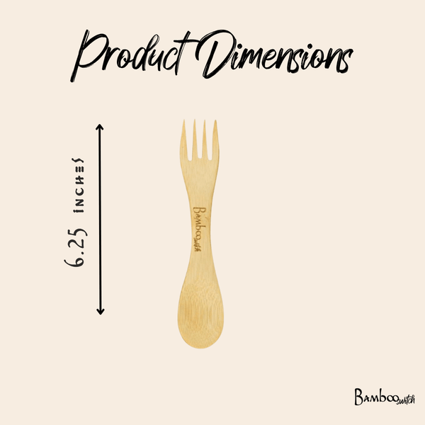 Bamboo Spork Utensil