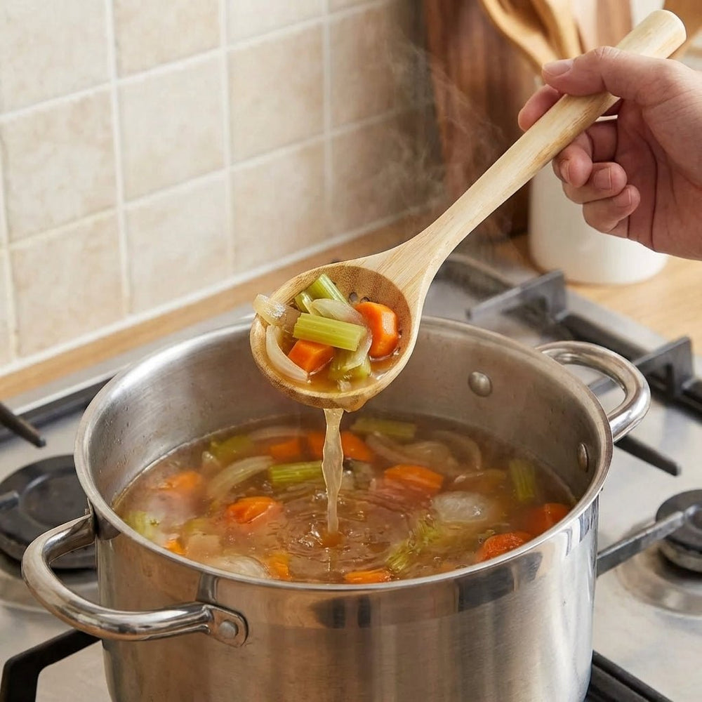 Bamboo Ladle | Straining Spoon