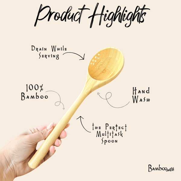Bamboo Ladle | Straining Spoon