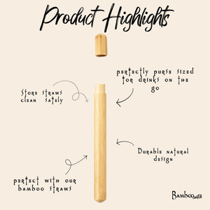 Bamboo Straw in Travel Case