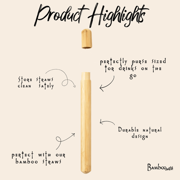 Bamboo Straw in Travel Case