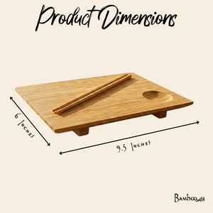 Bamboo Sushi Plate Set