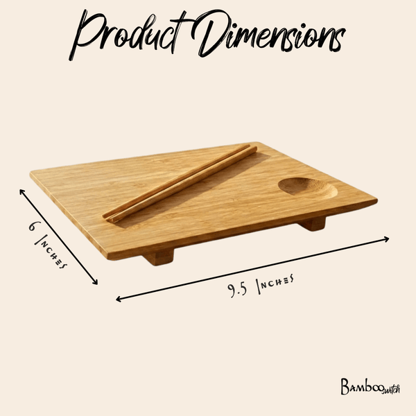Bamboo Sushi Plate Set