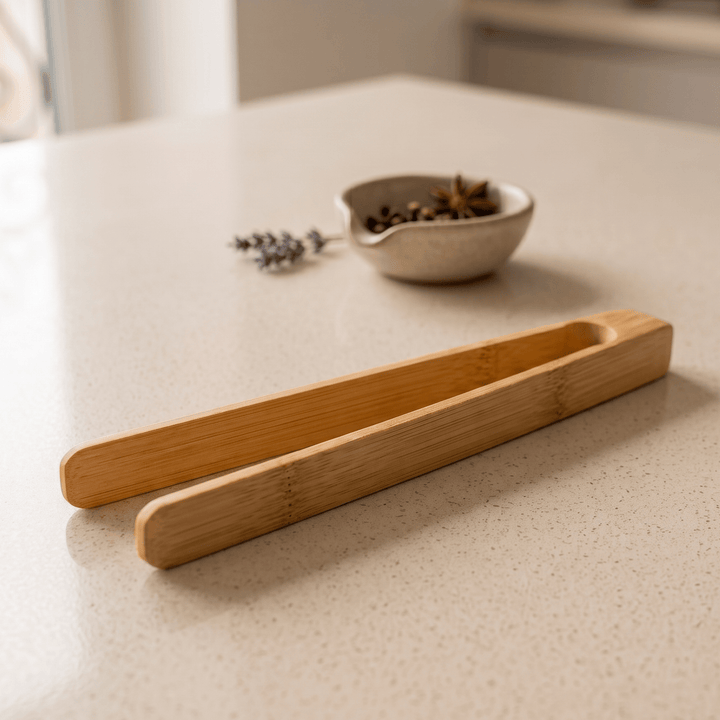 Bamboo Tongs 8"