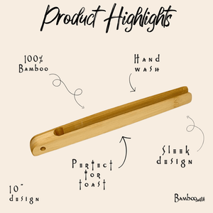 Bamboo Tongs 8"