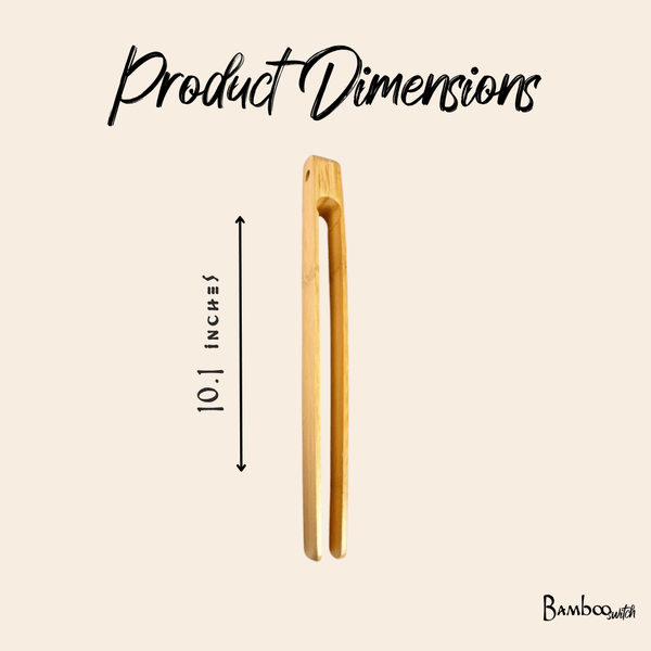 Bamboo Tongs 8"
