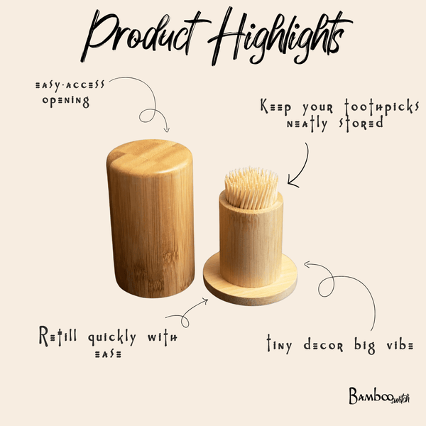 Bamboo Toothpick Holder