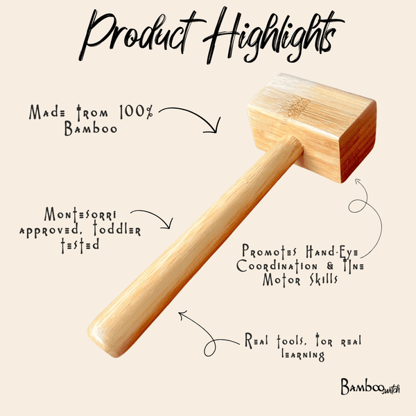 Bamboo Kids Toy Hammer