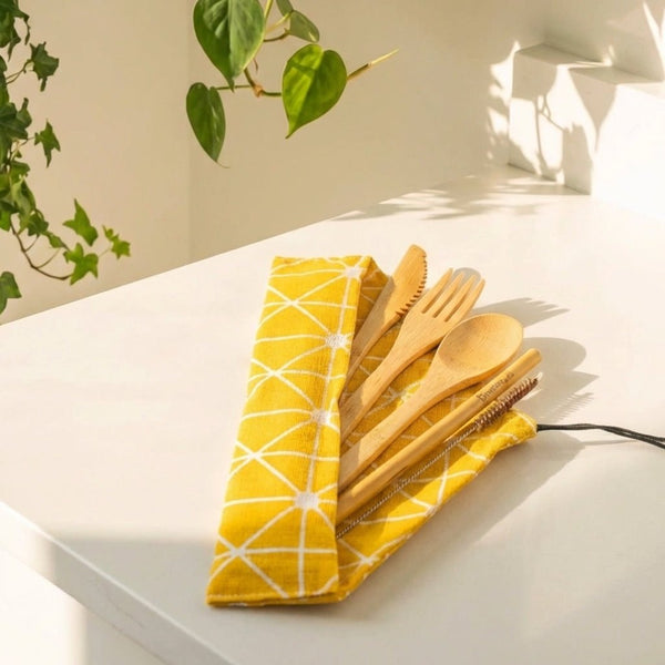 Bamboo Travel Cutlery Set