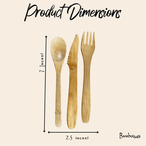 Bamboo Travel Cutlery Set | Kids