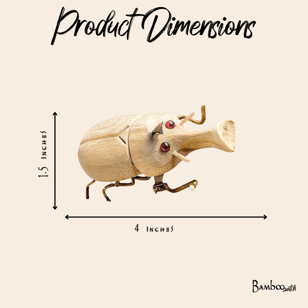 Kids Bamboo Toy | Unicorn Beetle