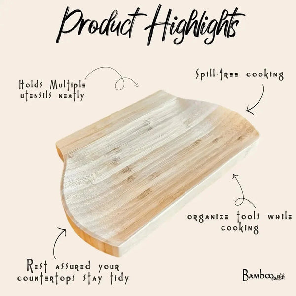 Bamboo Utensil Rest | Flat