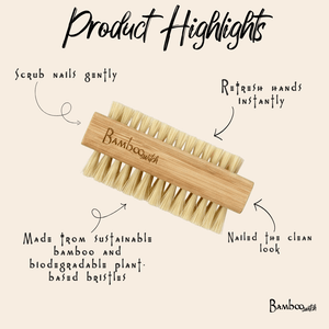 Bamboo Vegan Nail Brush | Sisal Bristles