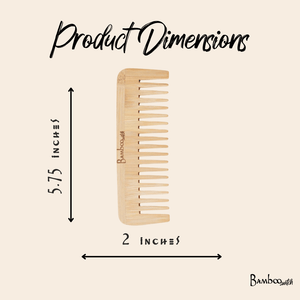 Bamboo Wide Tooth Comb | Flat Tips
