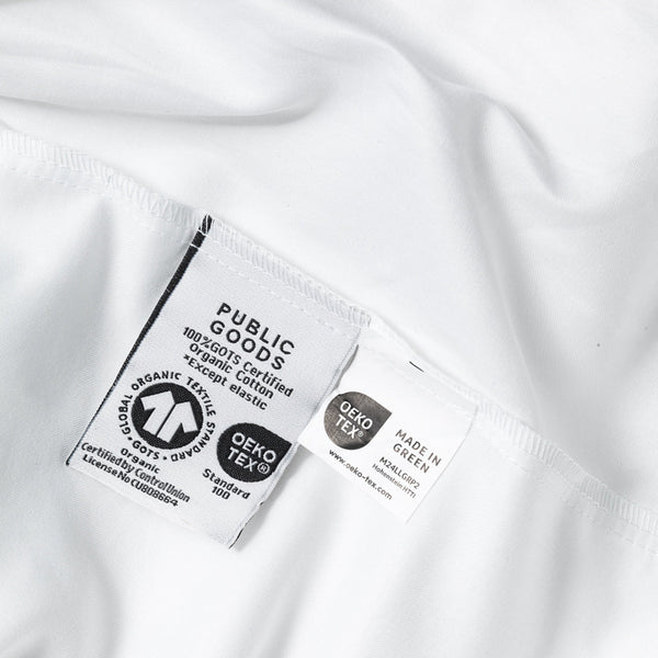 Organic Cotton White Duvet Cover & Fitted Sheet Set