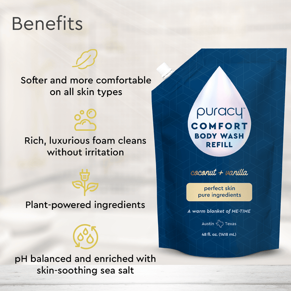 Puracy Natural Body Wash - Acidified, PH Balanced