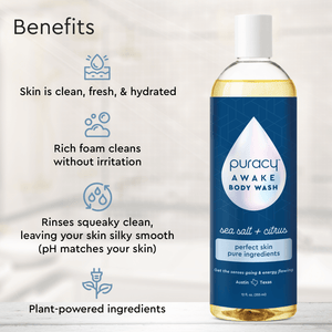 Puracy Natural Body Wash - Acidified, PH Balanced
