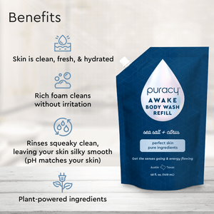 Puracy Natural Body Wash - Acidified, PH Balanced
