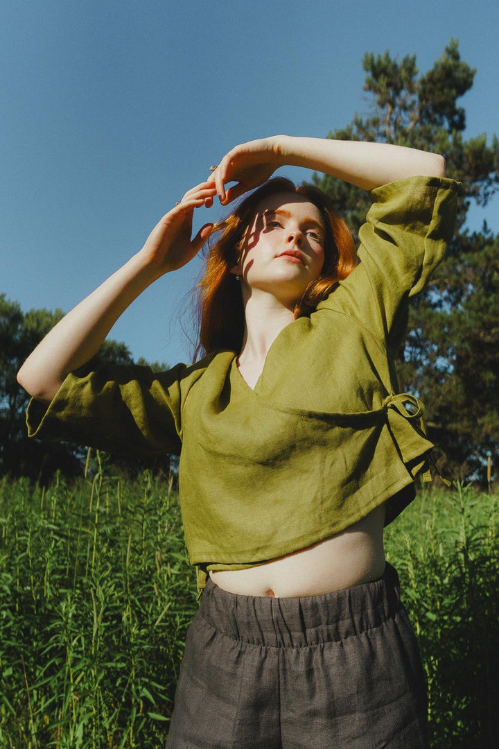 Artemis Top in Avocado