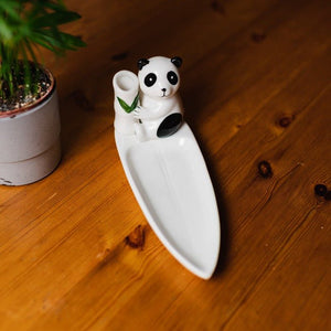 Porcelain Panda Chopstick Holder