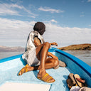 Changing Poncho: Tie-Dye Black and White