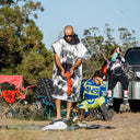 Changing Poncho: Tie-Dye Black and White