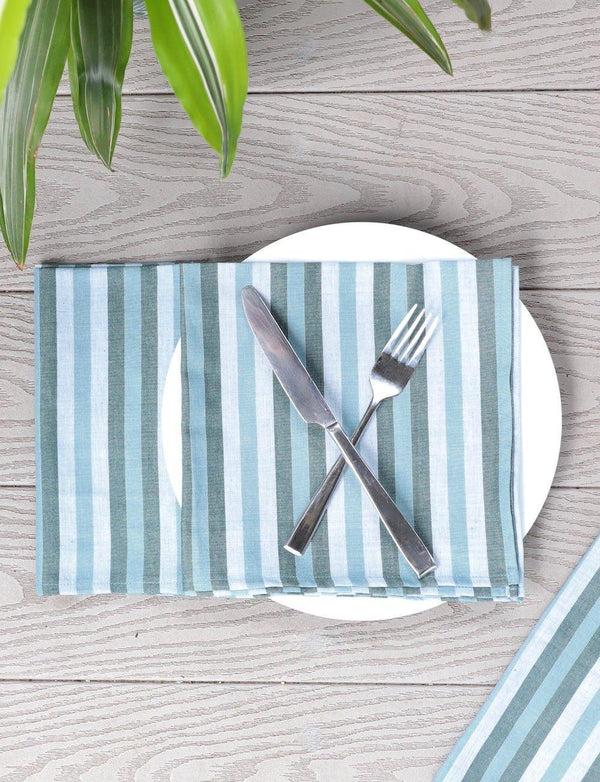 Cloth Napkins- Ocean Stripes- Set of 4